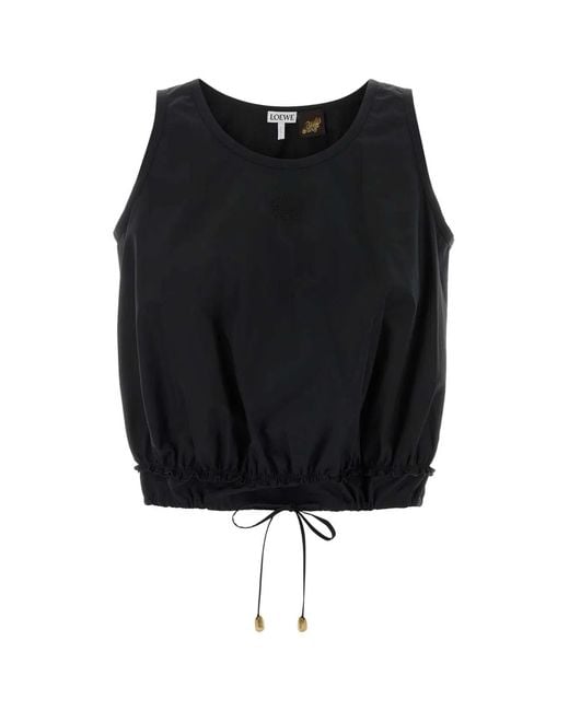 Loewe Black Poplin Paula S Ibiza Top