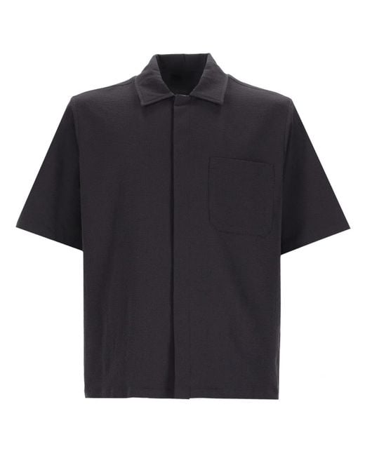 Herno Black Camicia Con Taschino for men