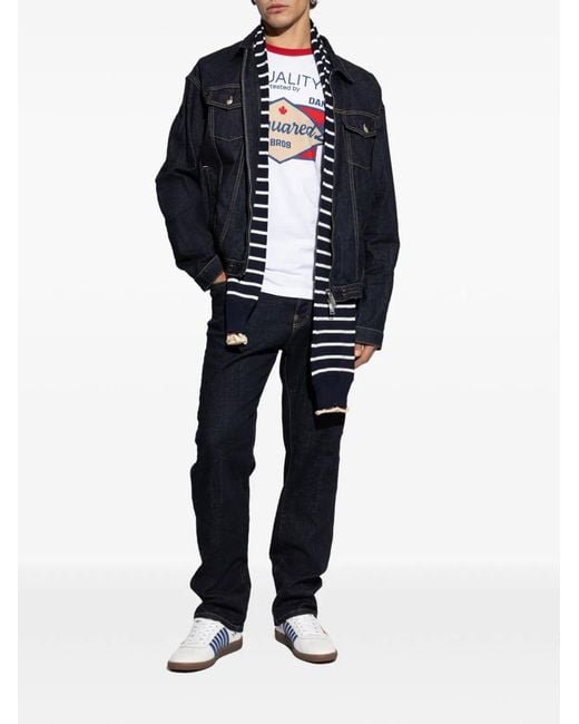 DSquared² Blue Cotton Five Pockets Jeans for men