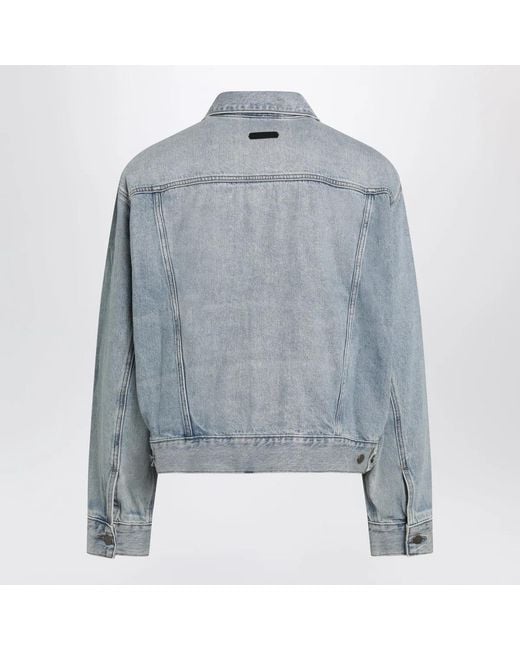 Fear Of God Blue Light Vintage-Effect Denim Jacket for men