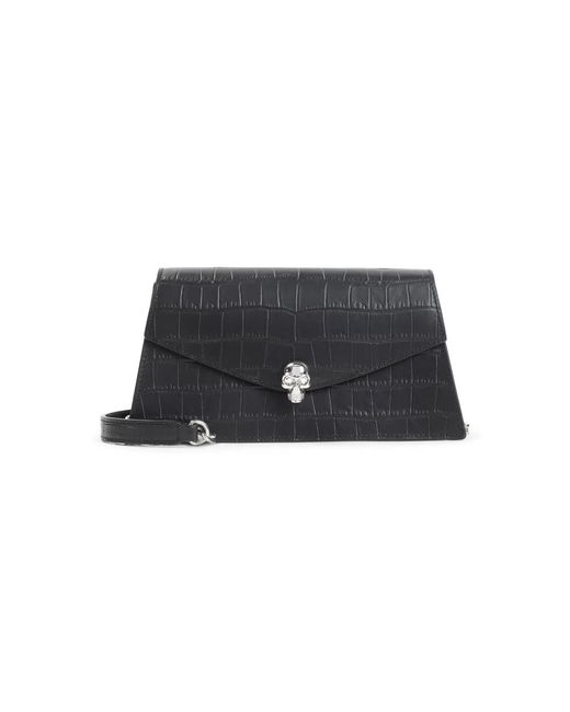 McQueen Black Skull Mini Clutch