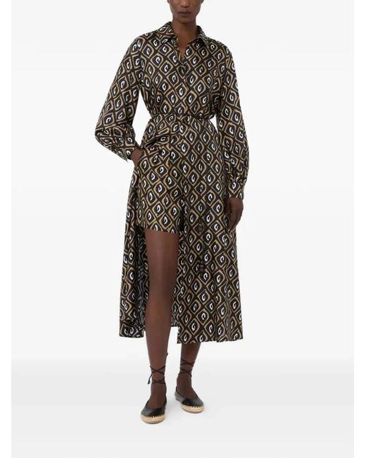 Max Mara Black Geometric Patterned Shorts