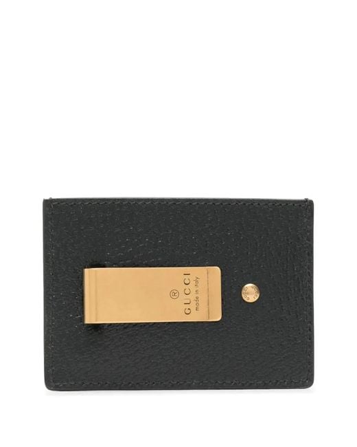 Gucci Black Leather Marmont Card Holder for men