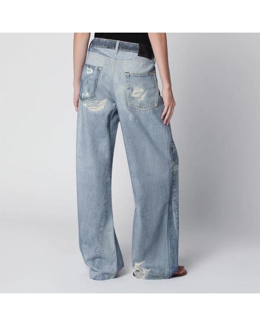 Our Legacy Blue Full Cut Digital Denim Print Jeans
