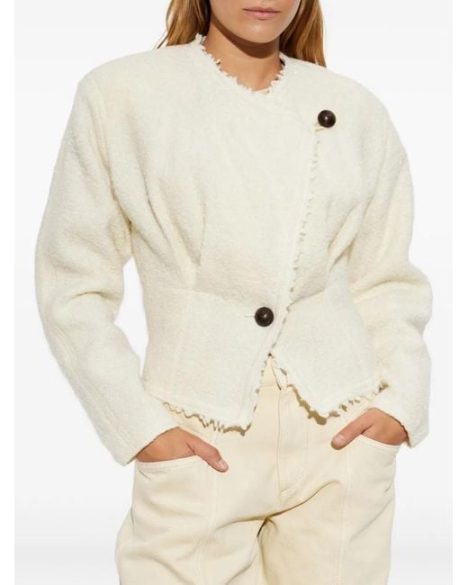 Isabel Marant White Suna Wool Blend Jacket