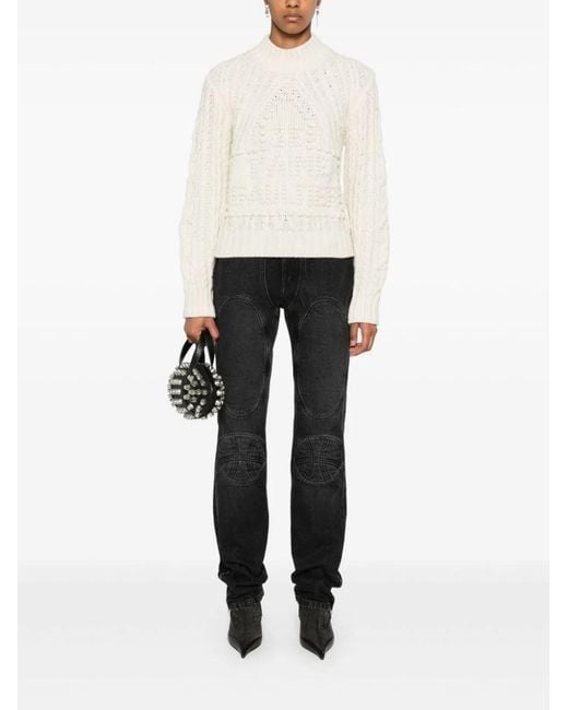 Jean Paul Gaultier Black Padded Deatils Denim Jeans