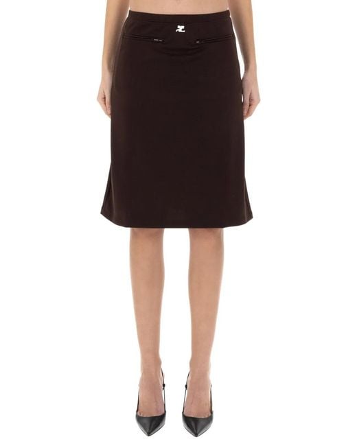 Courreges Brown Courregès Polyester Skirt