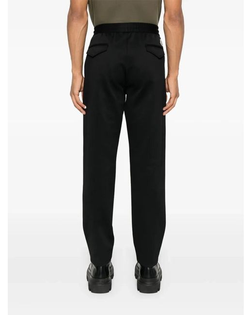 Moncler Black Technical Fabric Trousers for men