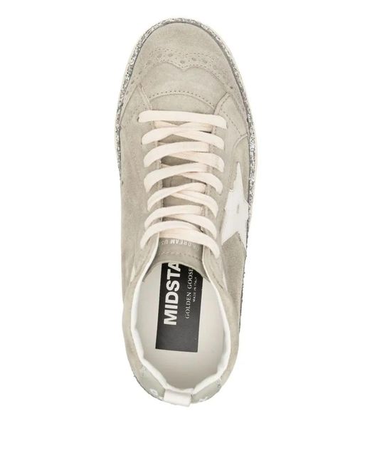 Golden Goose Deluxe Brand White Mid Star Suede Upper Leather Star