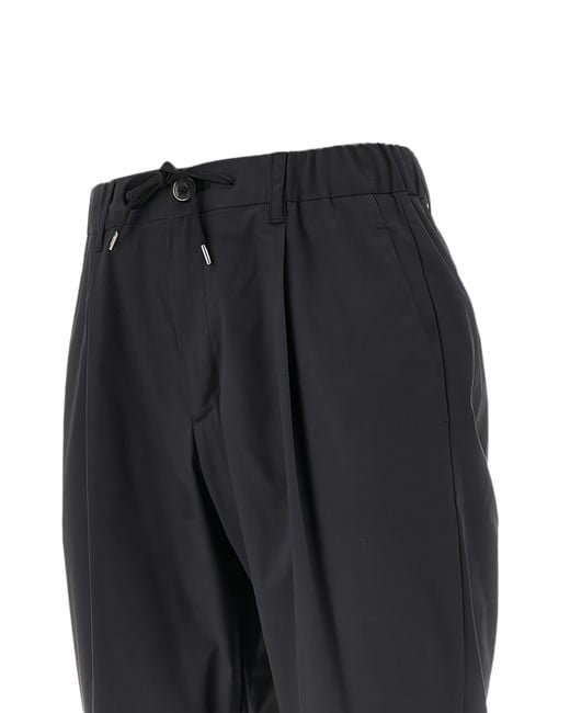 Herno Black Modal Polyester Elastane Pants for men
