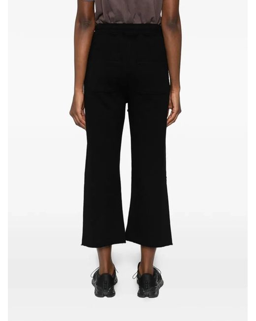 Thom Krom Black Track Wide Leg Trousers