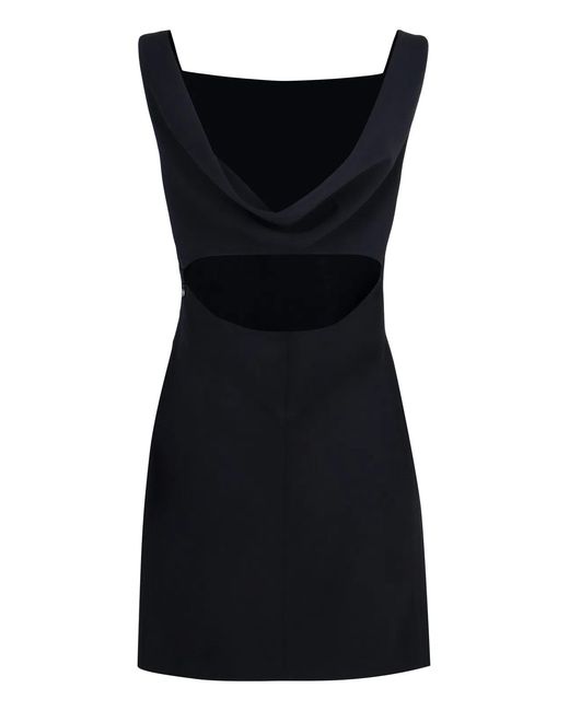 Givenchy Black Cowl-Back Crepe Minidress