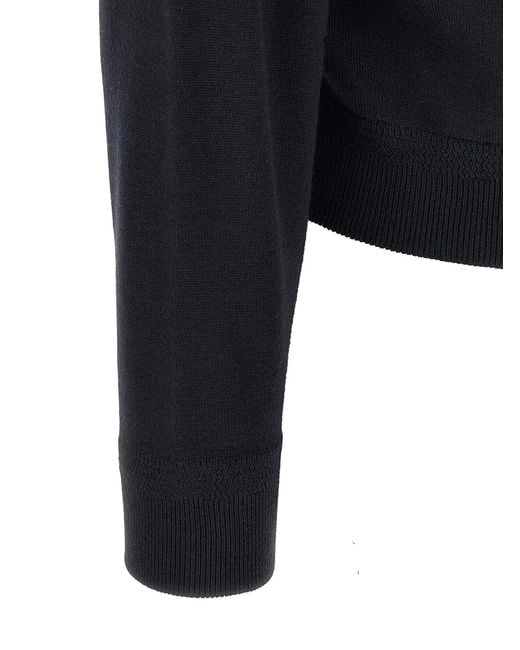 Tom Ford Black Two-Material Cardigan for men