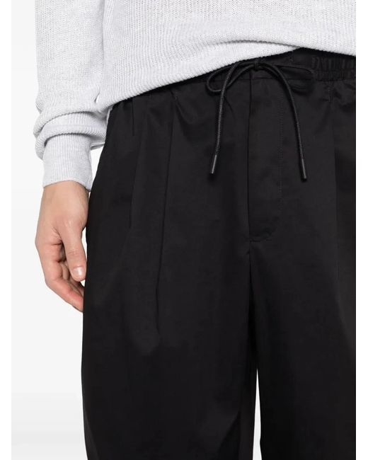 PT Torino Black Wide Trousers for men