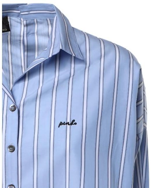 Pinko Blue Light Cotton Shirt