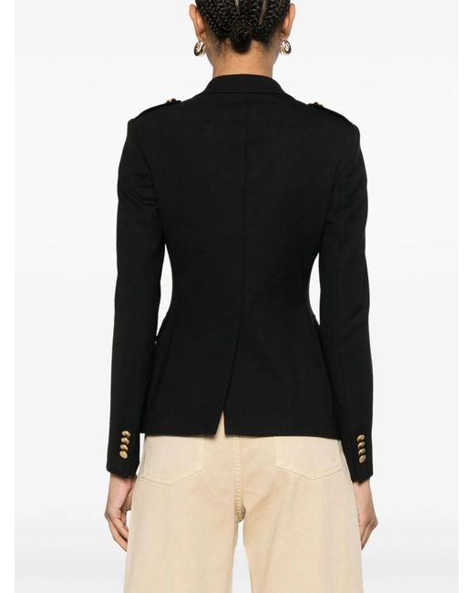 Tagliatore Black Wool Double-Breasted Jacket