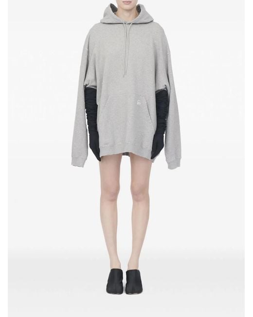 MM6 by Maison Margiela Gray Cotton Sweatdress