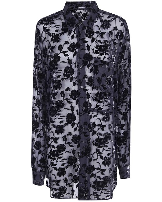 Ann Demeulemeester Blue "Elisabeth" Long High Comfort Shirt