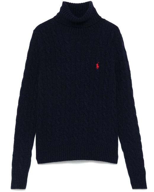 Polo Ralph Lauren Blue Pullover A Collo Alto