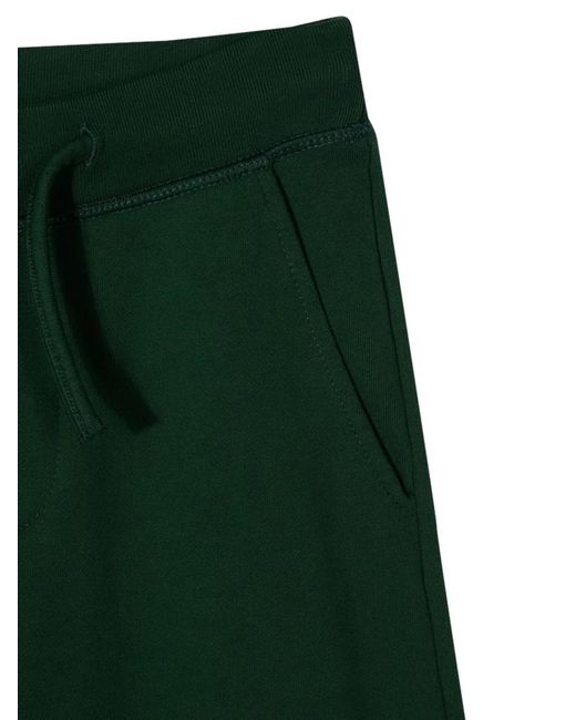 DSquared² Green Plush Pants Leaf Logo On Front Leg