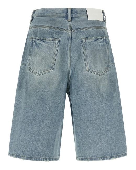 Purple Blue 'P070 Vintage Dust Bowl' Bermuda Shorts for men