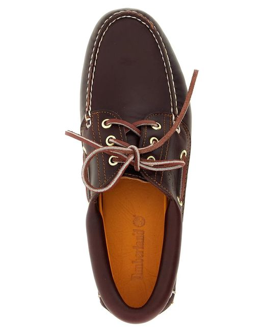 Timberland Brown 3-Eye Lug' Boat Shoe for men