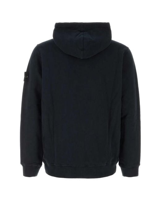 Stone Island Blue Hoodie Sweater for men