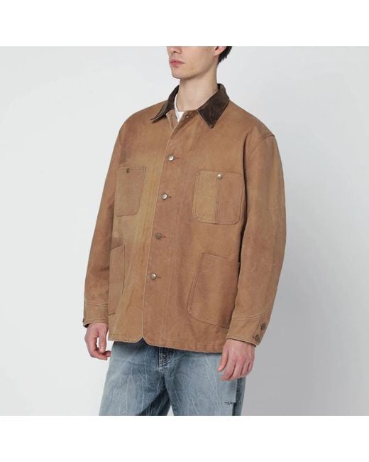 Needles Brown Cotton Jacket for men