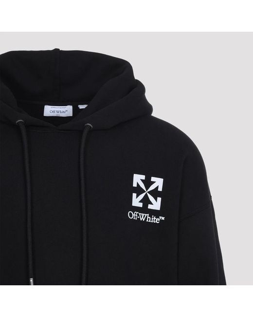 Off-White c/o Virgil Abloh Black Small Arrow Skate Cotton Hoodie for men