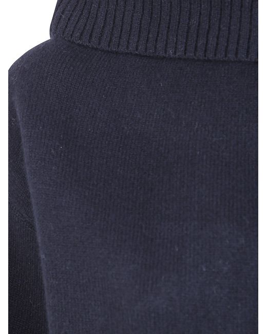 Loulou de Saison Blue "Sibyl" Off-Shoulder Sweater