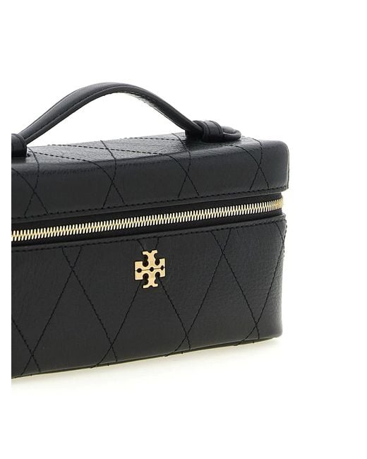 Tory Burch Black 'Charlie' Vanity Case Crossbody Bag