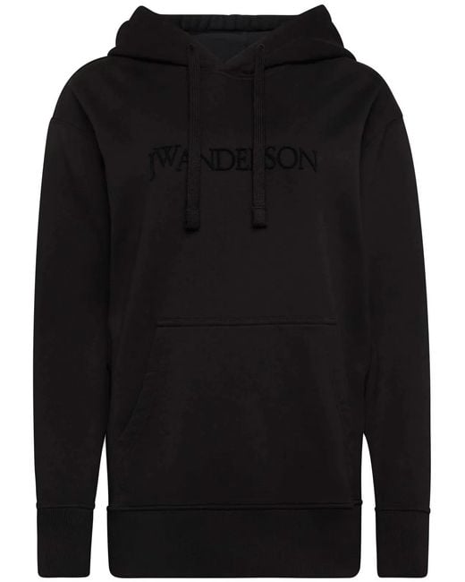 J.W. Anderson Black Logo Embroidery Hoodie