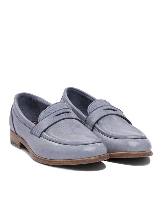 Sturlini Gray Leather Loafers