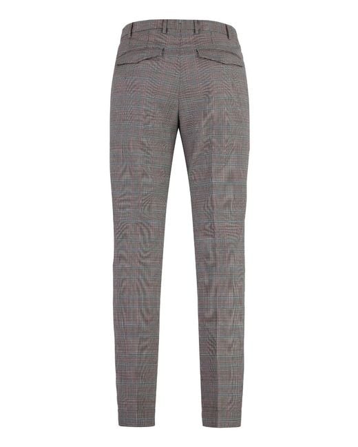 PT01 Gray Wool Trousers for men