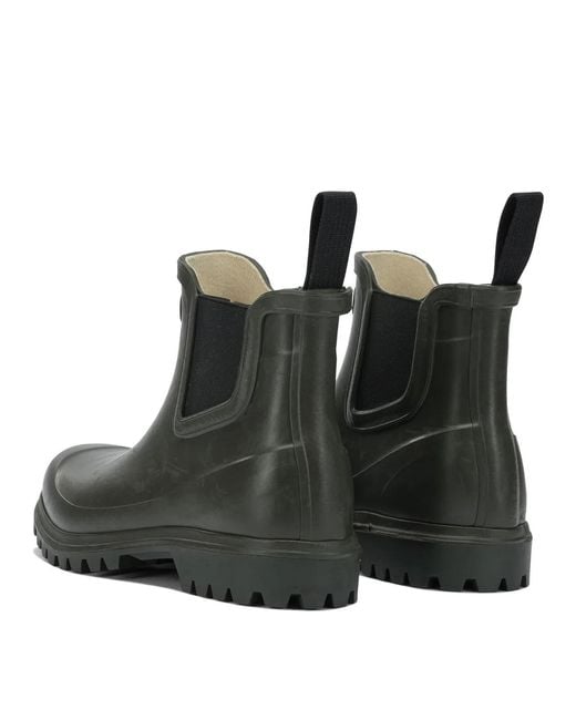 Superga Black Rubber Ankle Boots