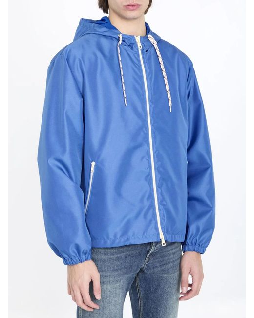 Gucci Blue Nylon Jacket for men