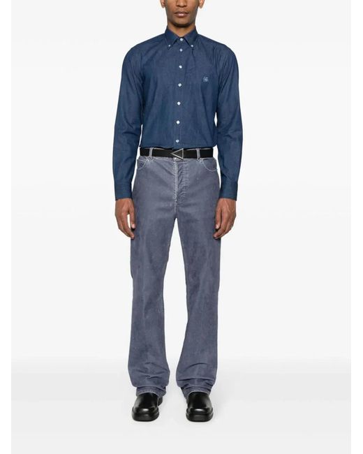 Etro Blue Classic Shirt for men