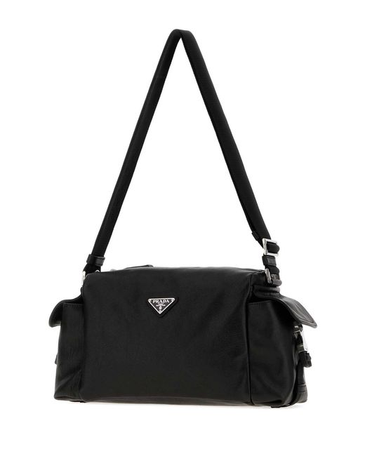 Prada Black Leather Explore Crossbody Bag for men