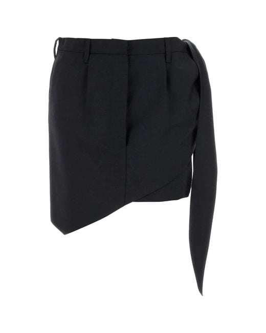Prada Black Midnight Mohair Blend Mini Skirt