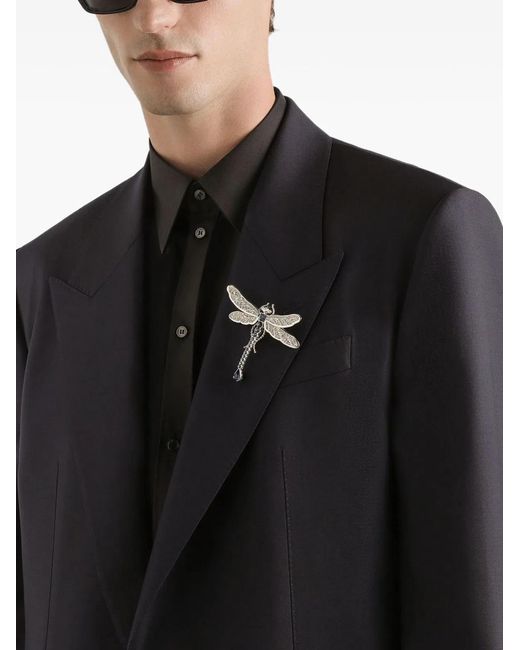 Dolce & Gabbana Black Dolce & Gabbana Dark Wool Singlebreasted Jacket for men