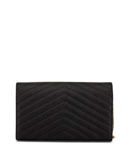 Saint Laurent Black Ysl C.Wallet 153Y Mono With Re