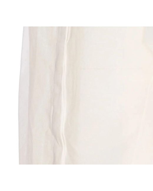 Alaïa White Alaia Fitted Blouse With Round Hem