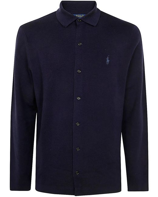 Polo Ralph Lauren Blue Long Sleeve Full Zip Sweater for men