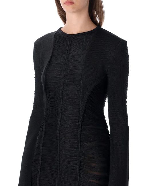 The Attico Black Viscose Mini Dress
