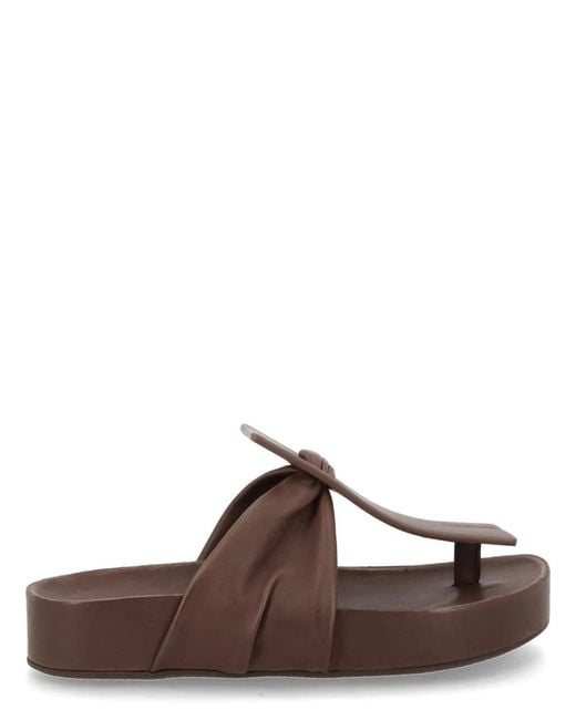 Uma Wang Brown Leather Sandals
