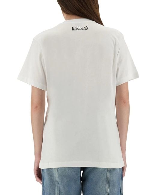 Moschino Gray T-Shirt With Print