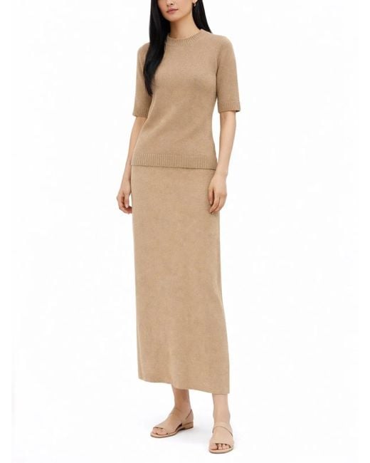 Fabiana Filippi Natural Linen Blend T-Shirt