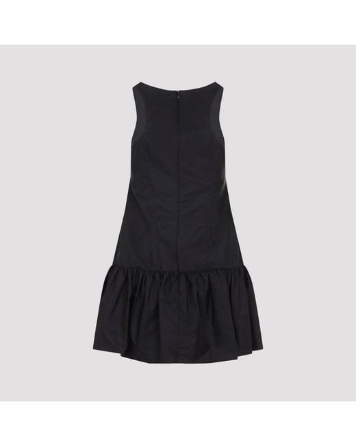 Simone Rocha Black Tapered Back Peplum Mini Dress
