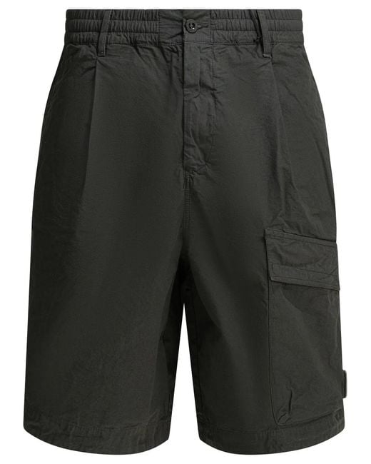 C P Company Gray C.P.Company "Micro-Reps" Cargo Shorts for men