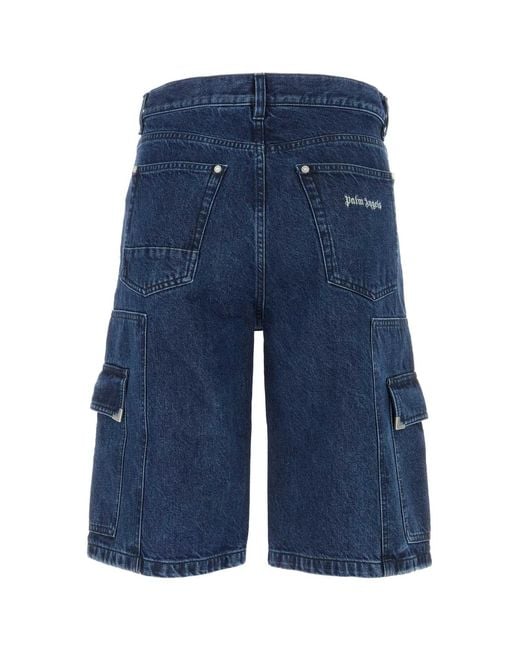 Palm Angels Blue Pantaloni for men
